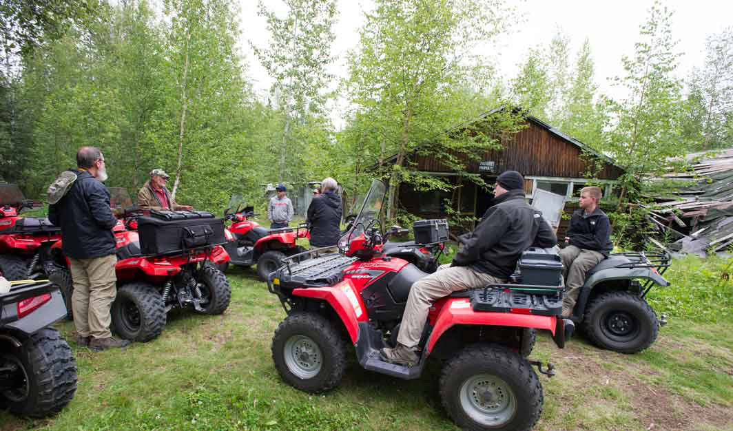 ATVs arrive at historic homestead